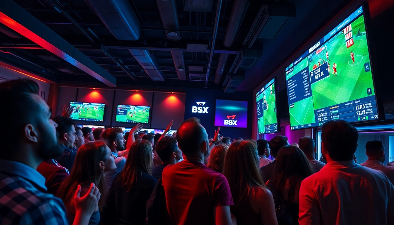 Découvrez le meilleur site de paris sportifs en pleine activité dans un bar animé.