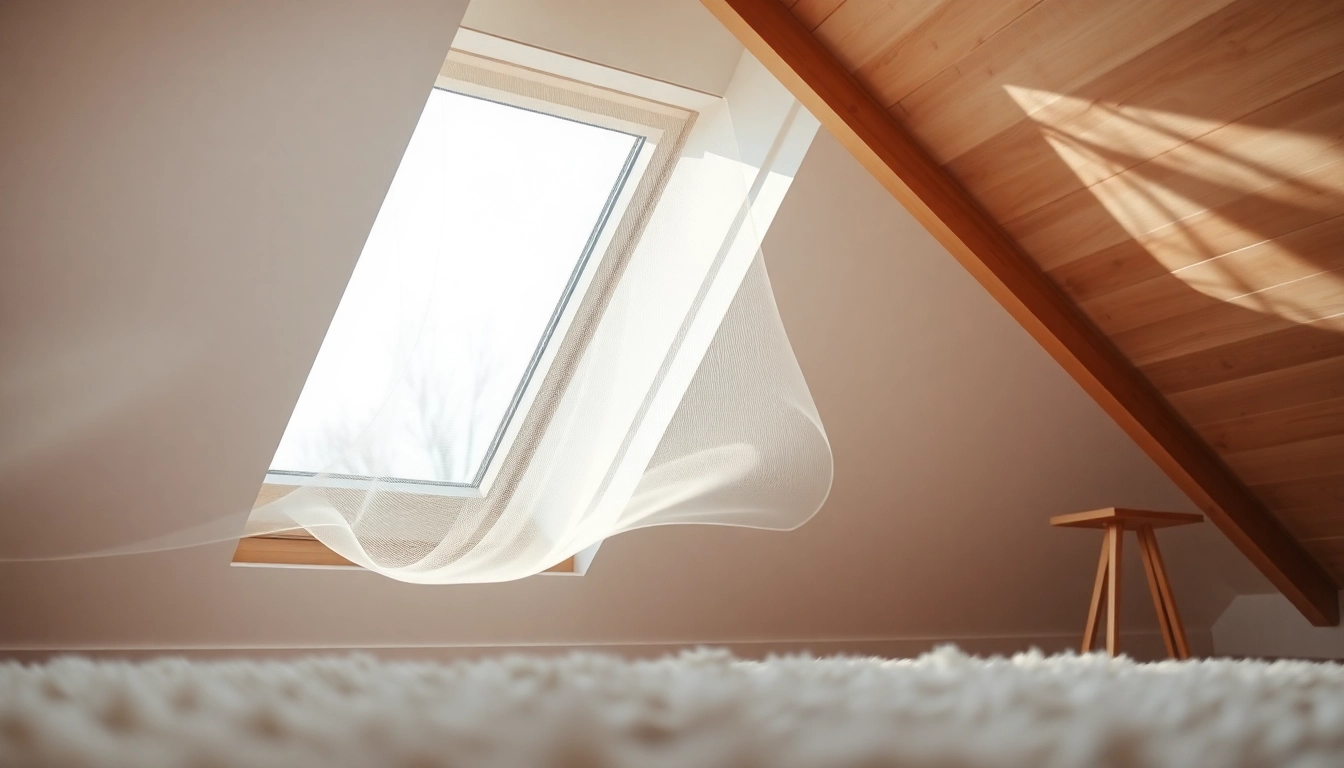 Installer une moustiquaire fenêtres de toit dans un grenier élégant et lumineux.