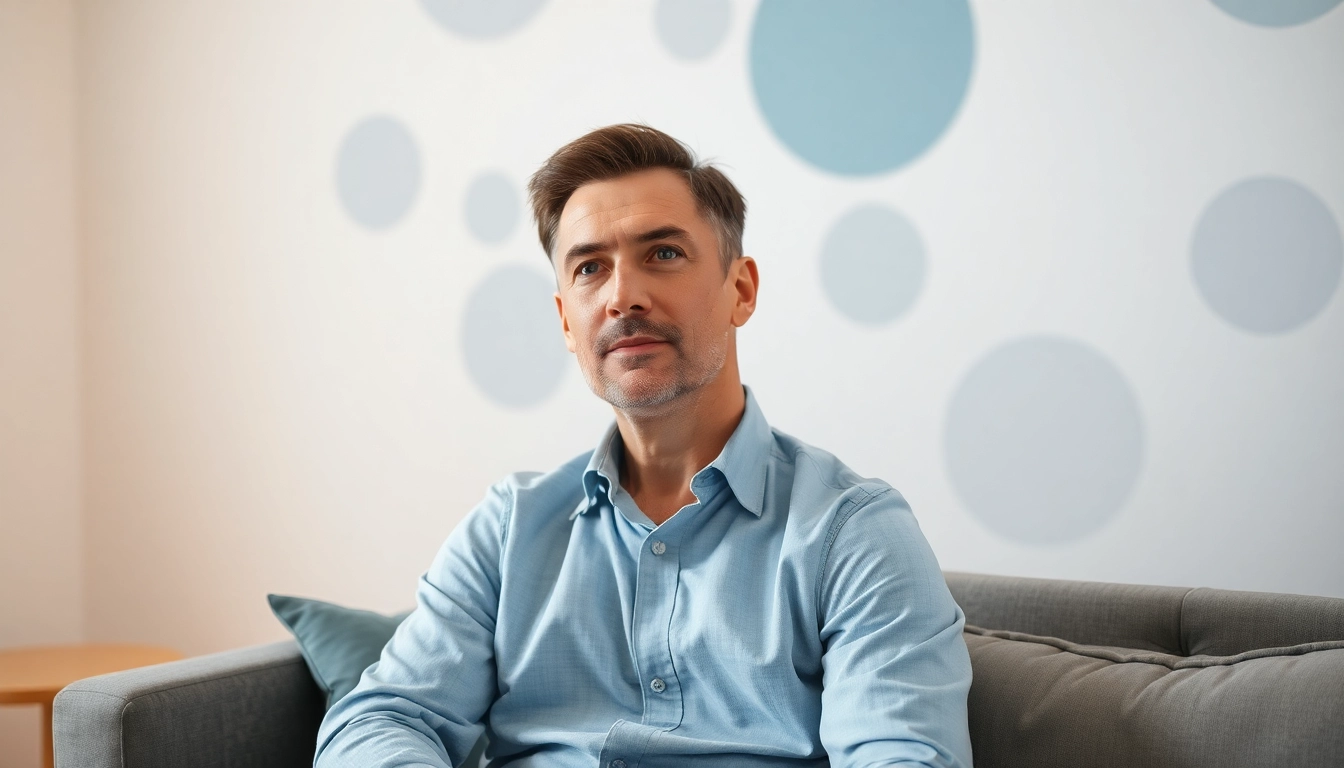 Individual reflecting on depression symptoms during a therapy session.